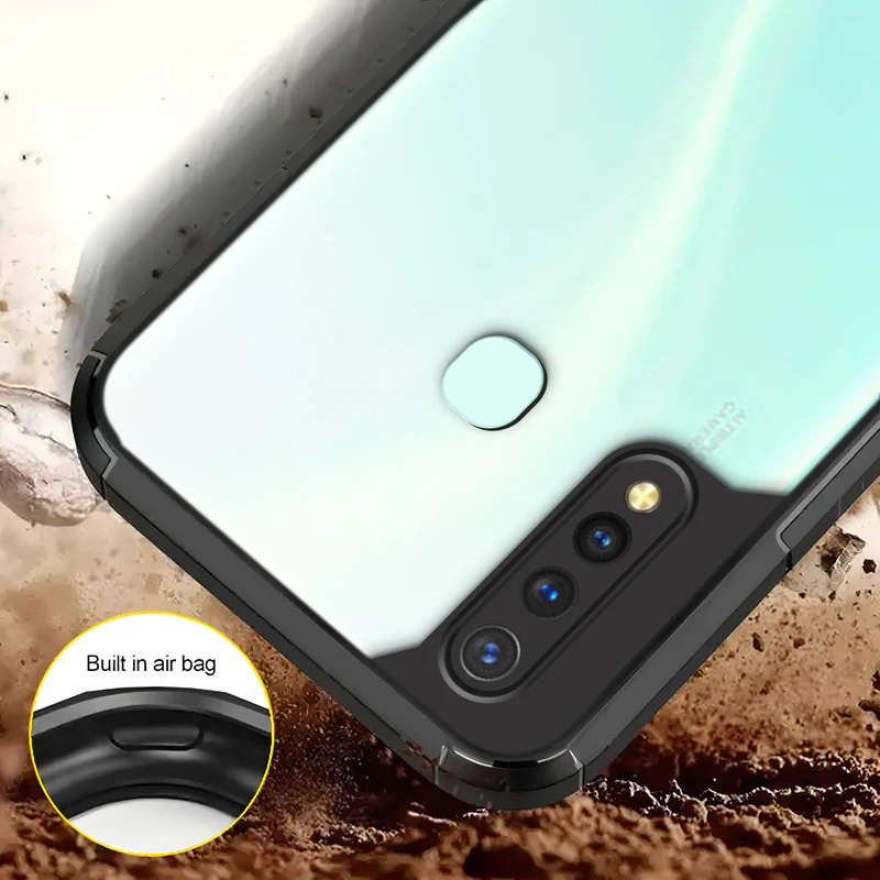 Silicone Border Transparent Back Cover for Vivo Y19 - Image 6