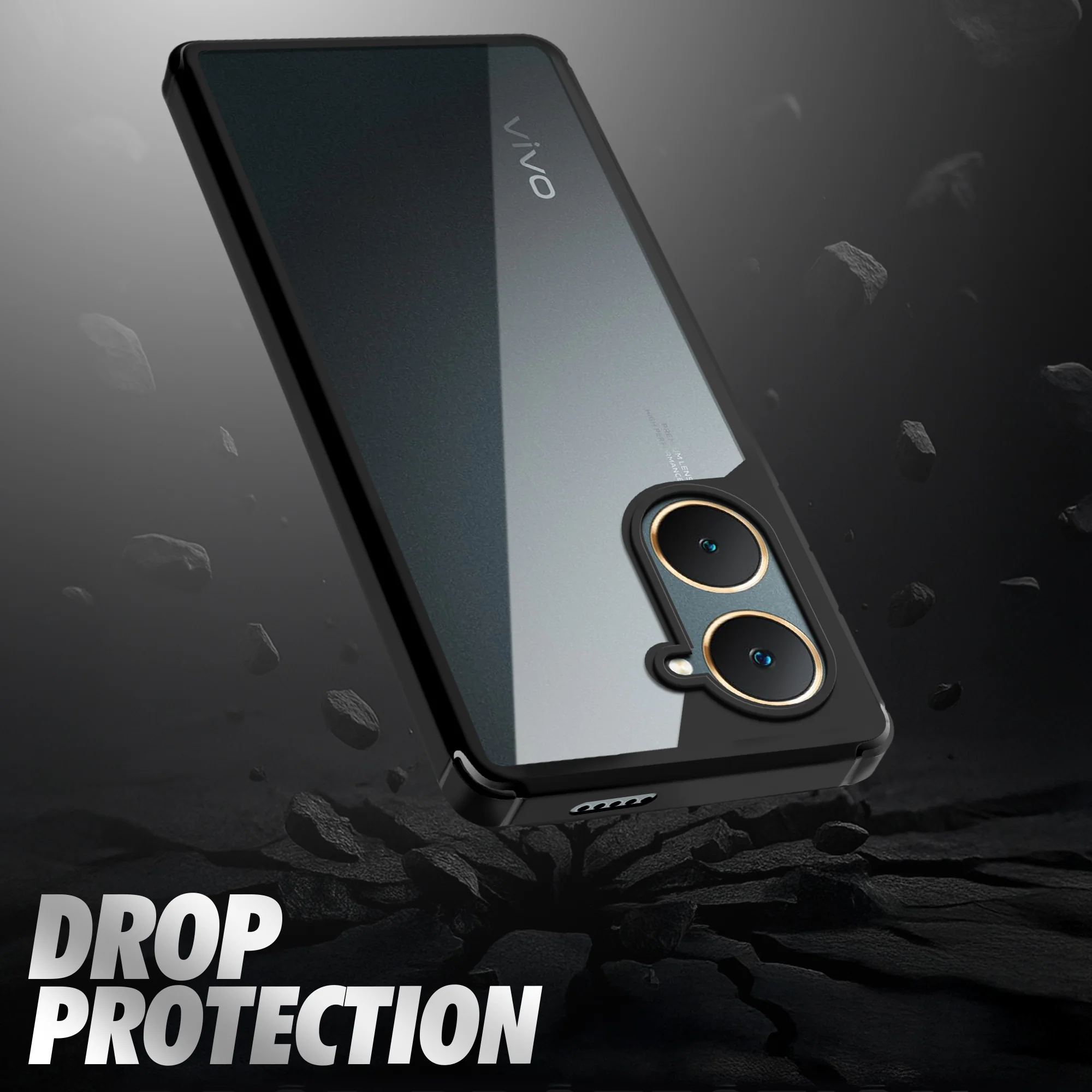 Silicone Border Transparent Back Cover for Vivo Y28s 5G - Image 6