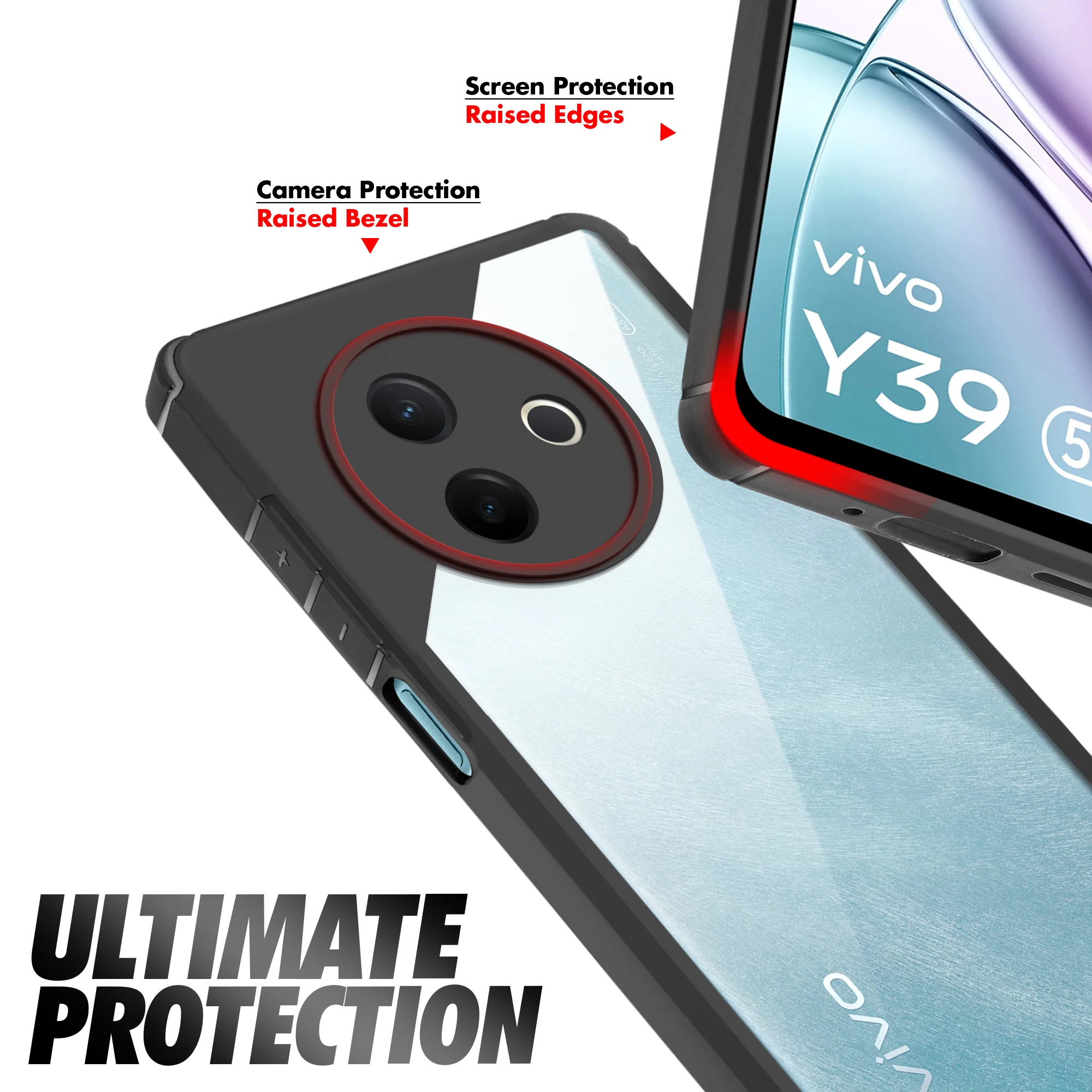 Silicone Border Transparent Back Cover for Vivo Y39 5G - Image 5