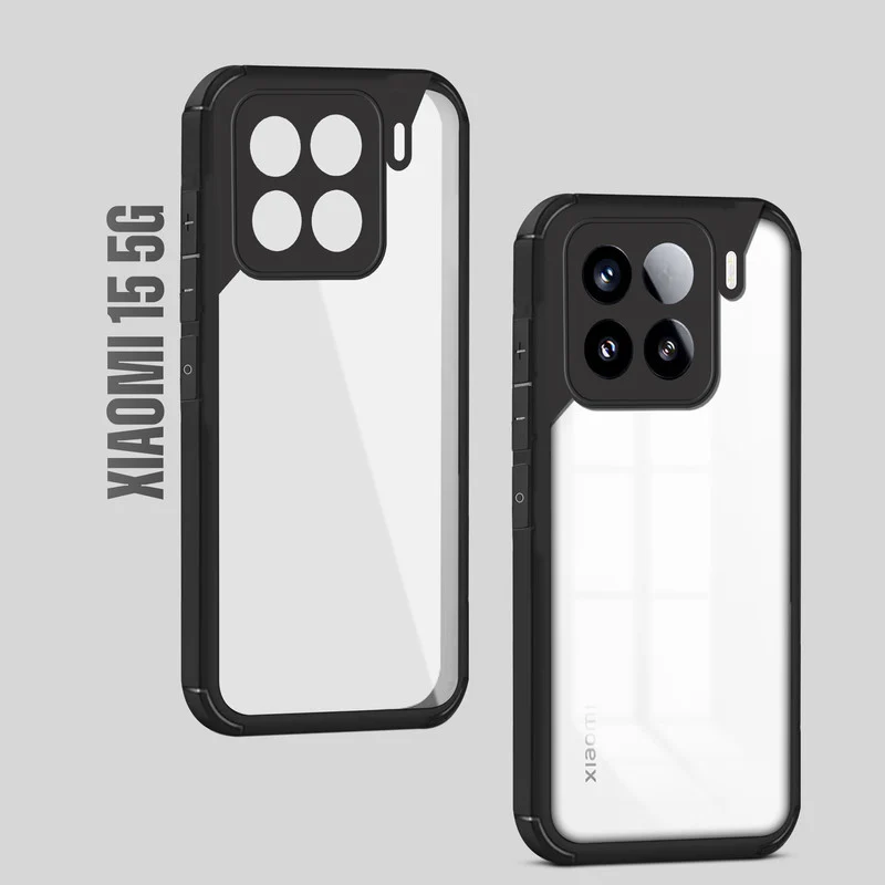Silicone Border Transparent Back Cover for Xiaomi 15 5G