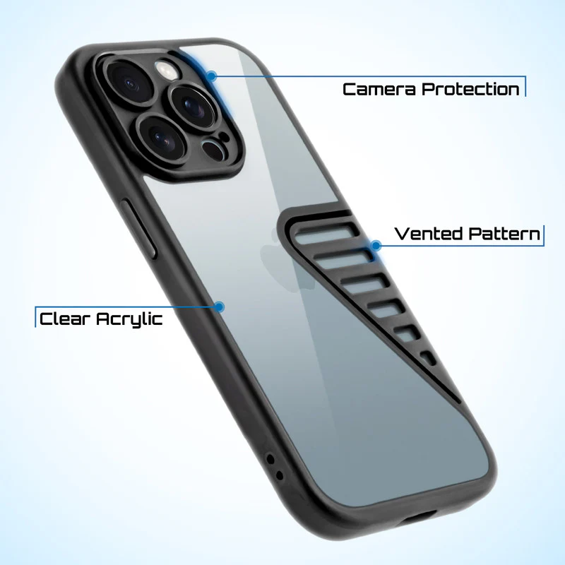 Heat Dissipation Holes Drop-Proof Back Cover for Apple iPhone 13 Pro - Image 3