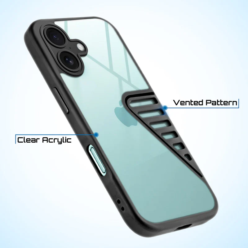 Heat Dissipation Holes Drop-Proof Back Cover for Apple iPhone 16 Plus - Image 3