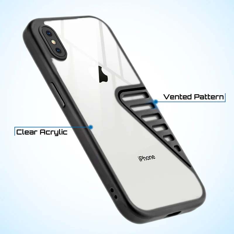 Heat Dissipation Holes Drop-Proof Back Cover for Apple iPhone X - Image 3