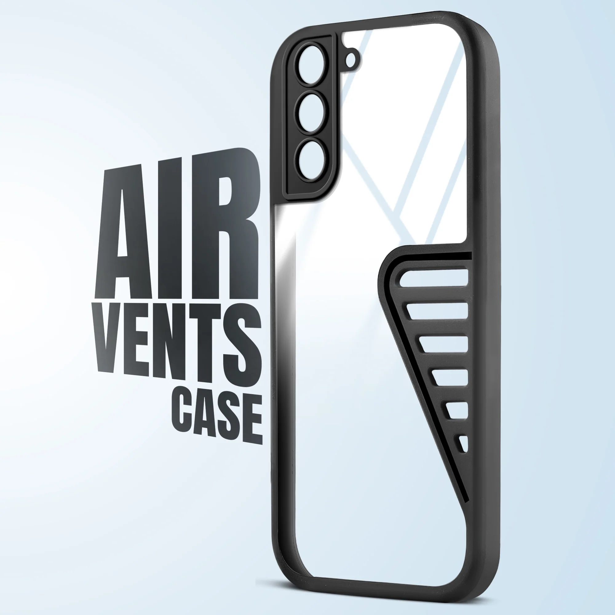 Silicone Border Transparent Cover with Heat Dissipation Holes Drop-Proof Back Cover for Samsung S Series - Image 4
