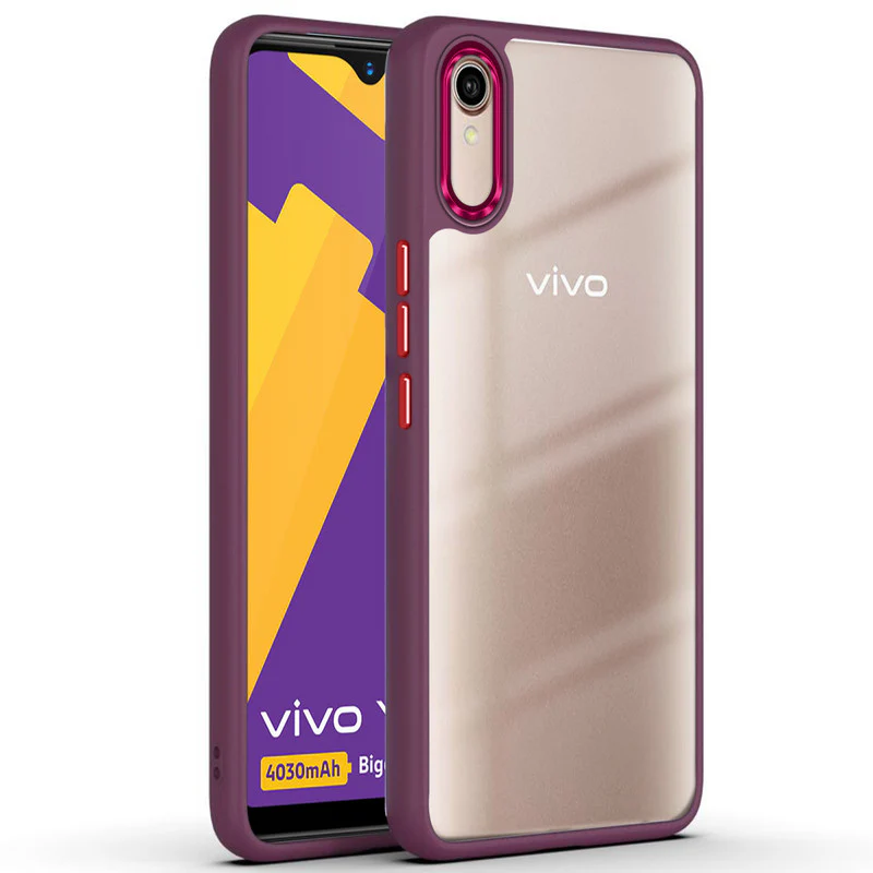 Silicone Frame Hard Transparent Back Phone Case Cover for Vivo Y90 - Image 7