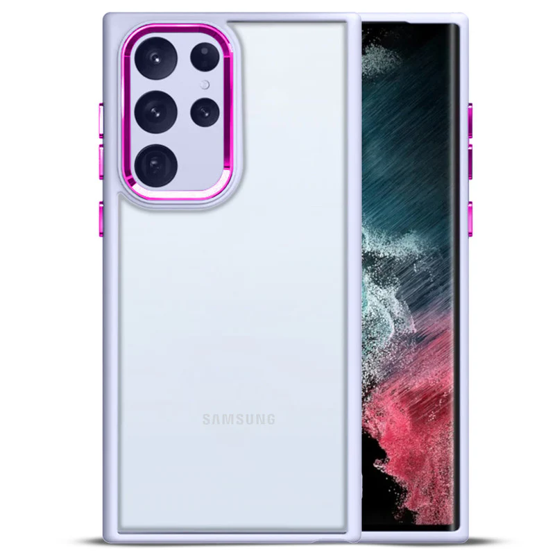 Silicone Frame Hard Transparent Back Phone Cover for Samsung S22 Ultra 5G - Image 28