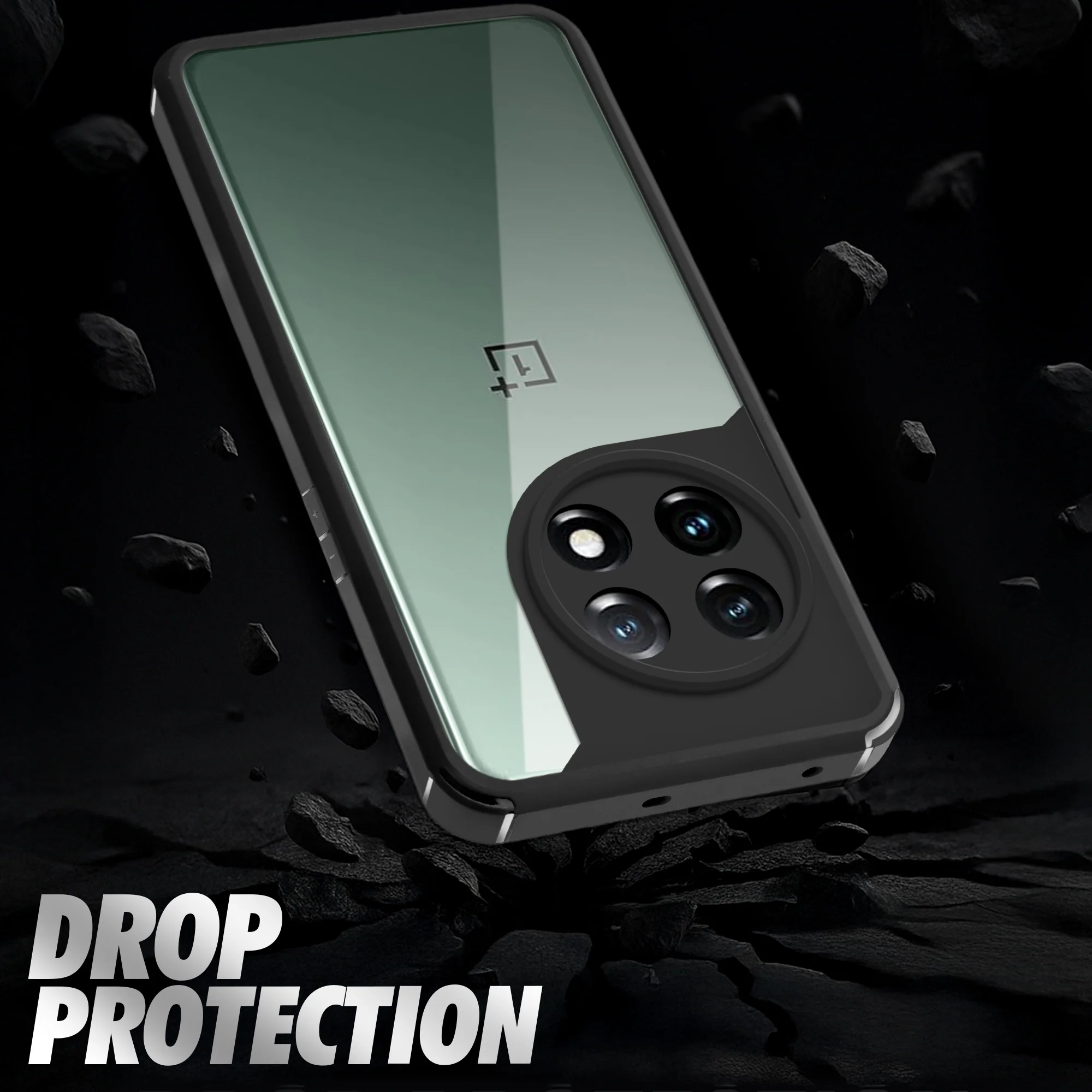 Silicone Frame Transparent Hard Back Cover for OnePlus 11 5G - Image 7