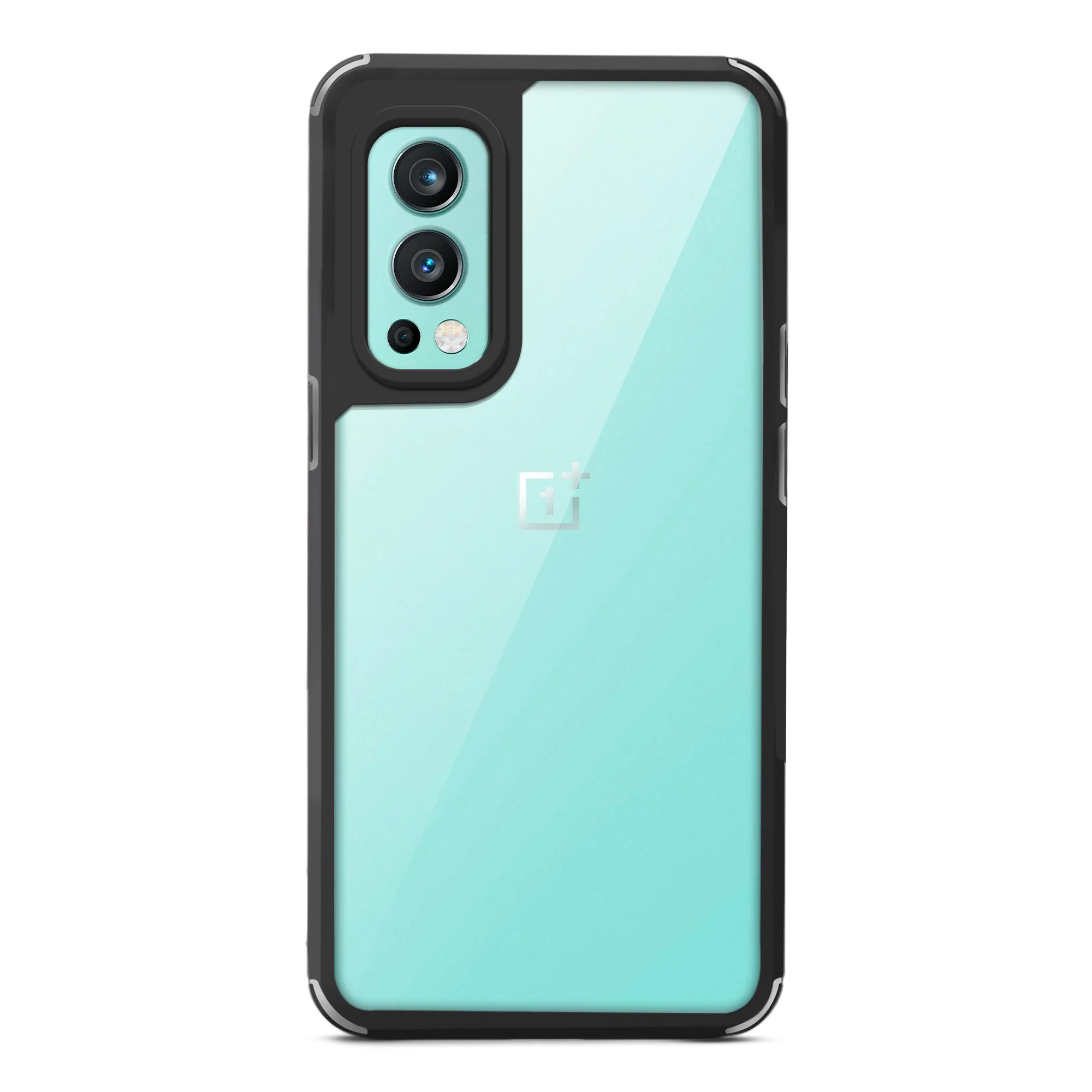 Silicone Frame Transparent Hard Back Cover for Oneplus Nord 2 5G - Image 4