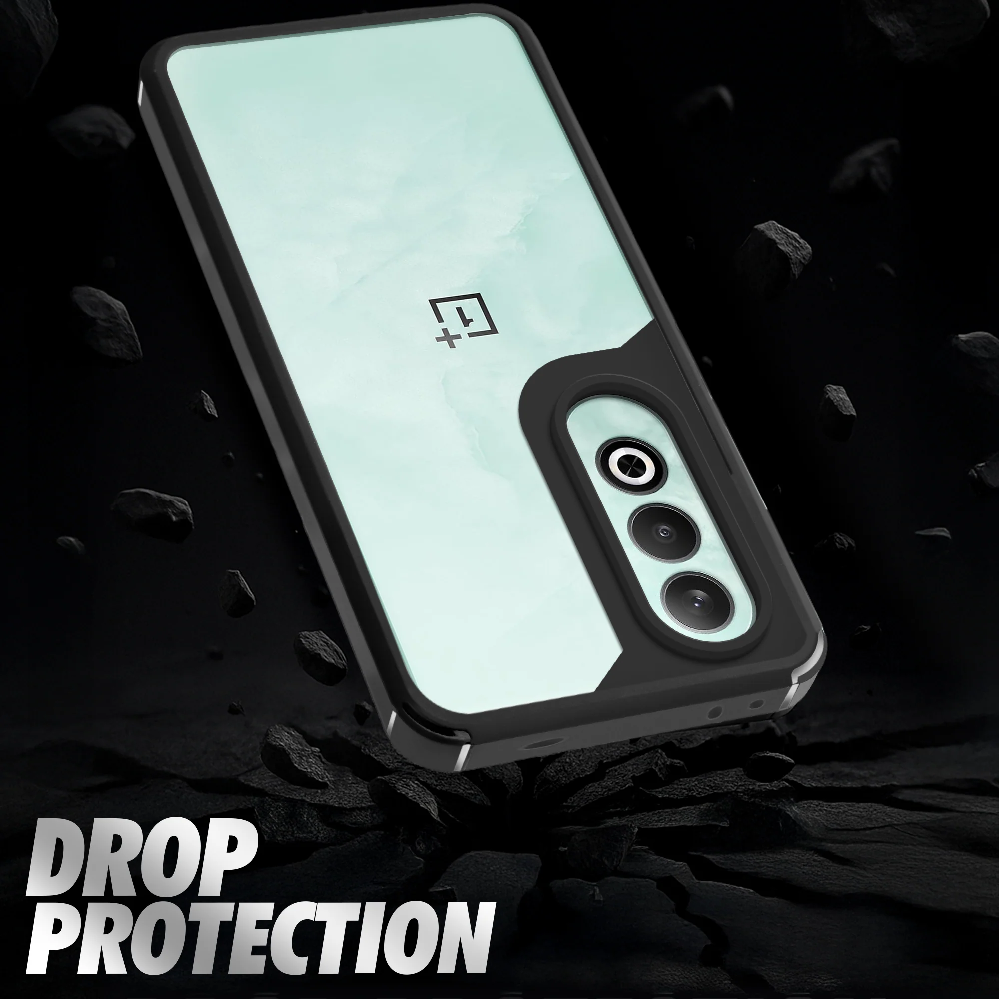 Silicone Frame Transparent Hard Back Cover for OnePlus Nord CE 4 5G - Image 6