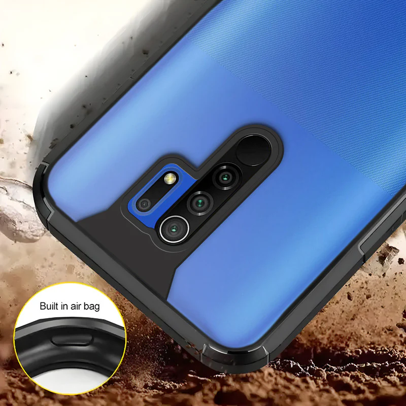 Silicone Frame Transparent Hard Back Cover for Poco M2 - Image 5