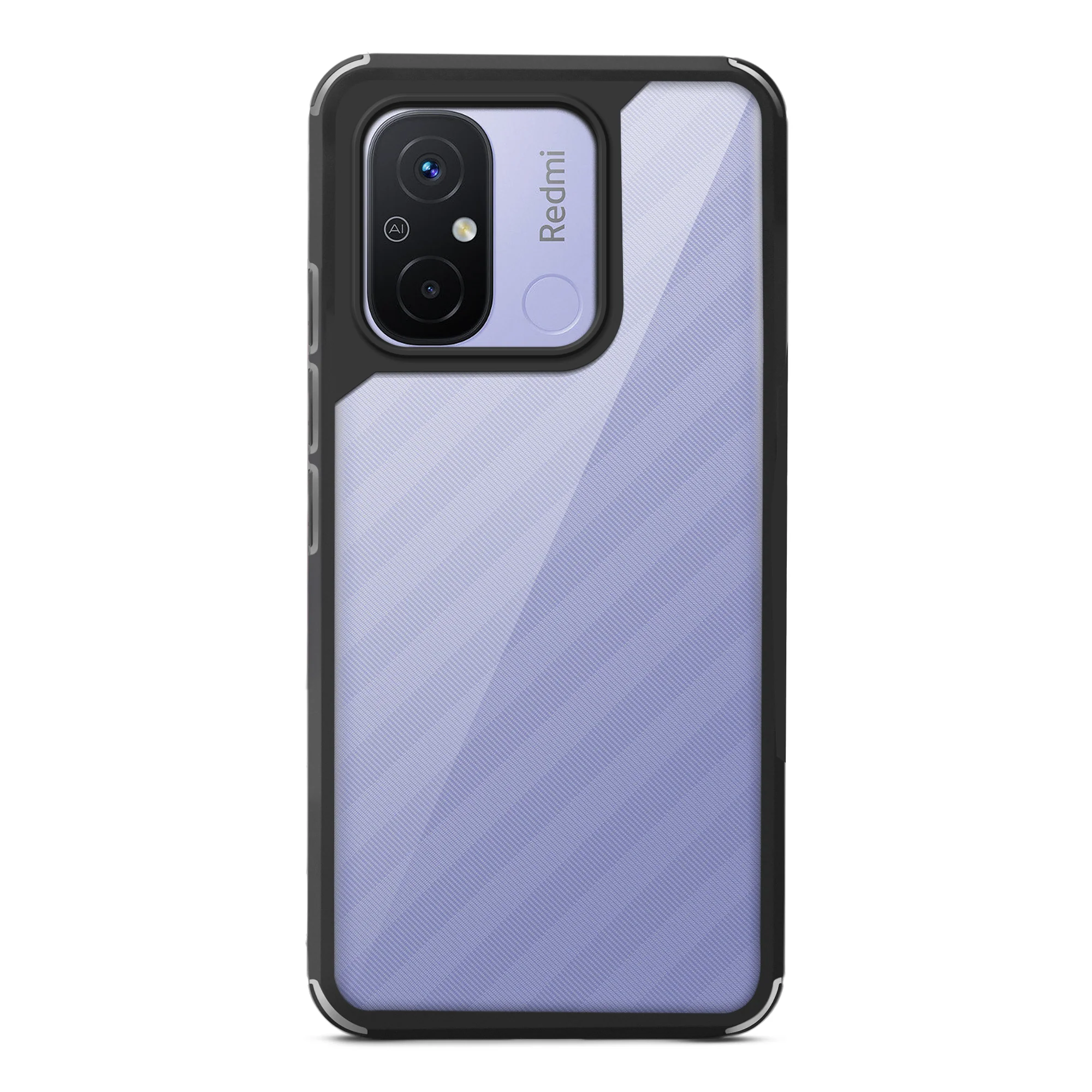 Silicone Frame Transparent Hard Back Cover for Redmi 12C - Image 4