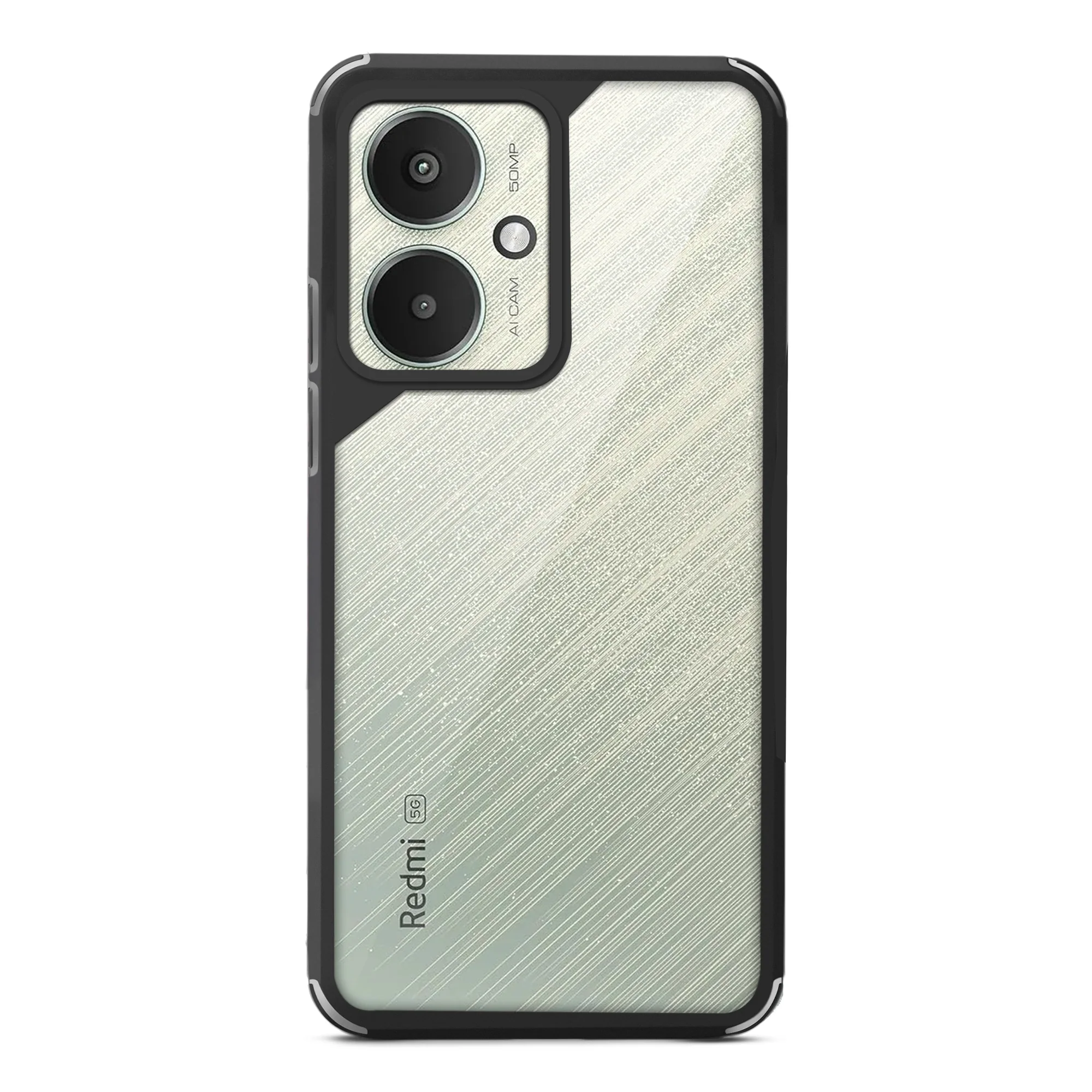 Silicone Frame Transparent Hard Back Cover for Redmi 13C 5G - Image 6