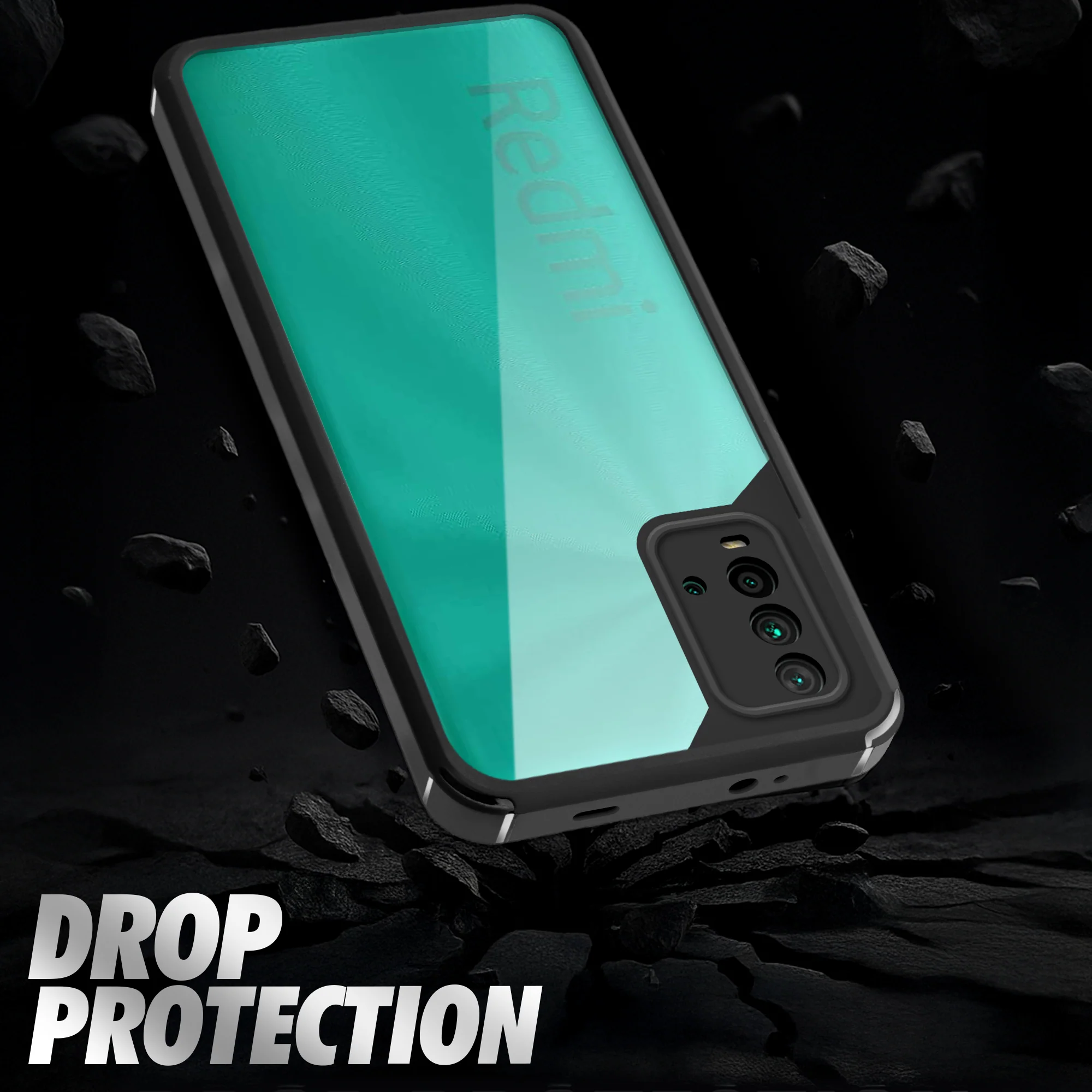Silicone Frame Transparent Hard Back Cover for Redmi 9 Power - Image 6