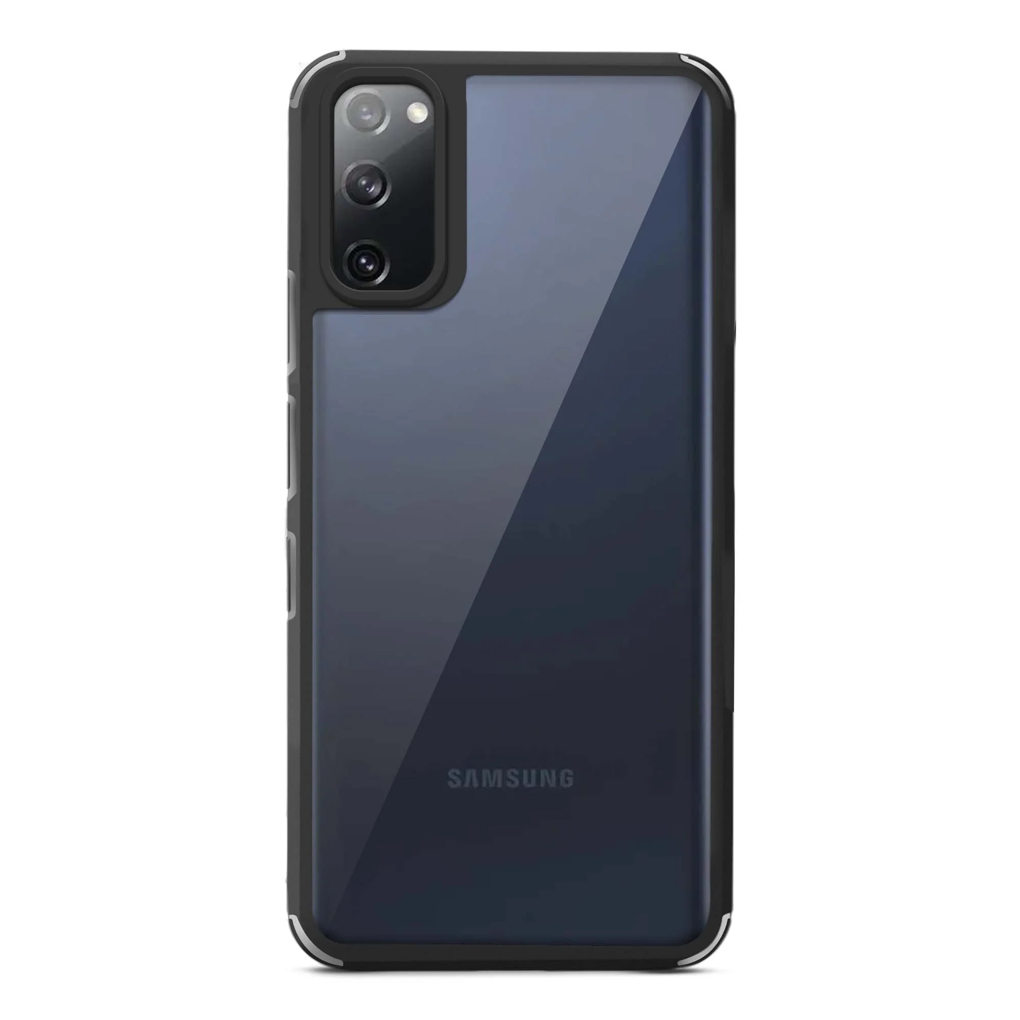 Silicone Frame Transparent Hard Back Cover for Samsung S20 FE 5G - Image 6