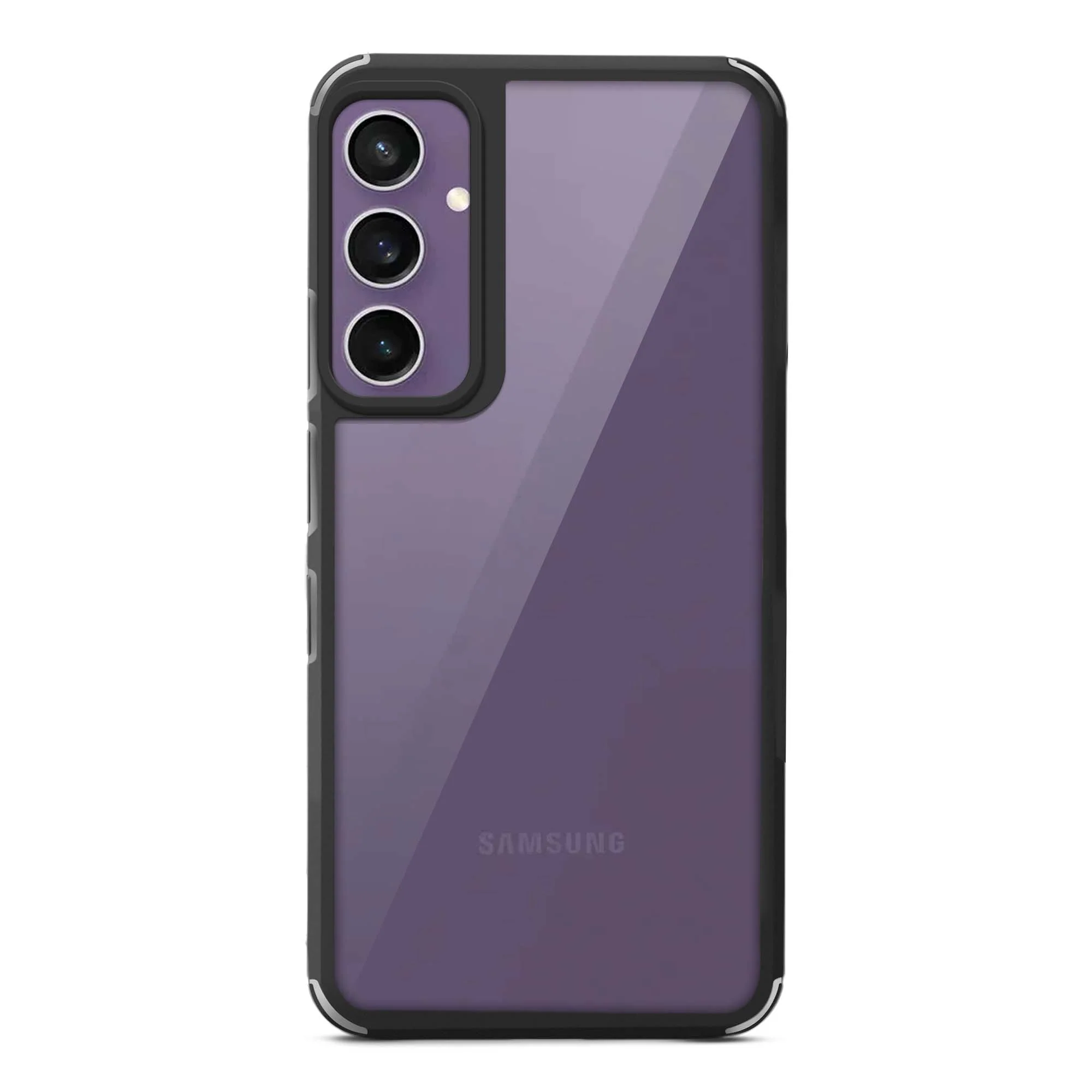 Silicone Frame Transparent Hard Back Cover for Samsung S23 FE 5G - Image 6