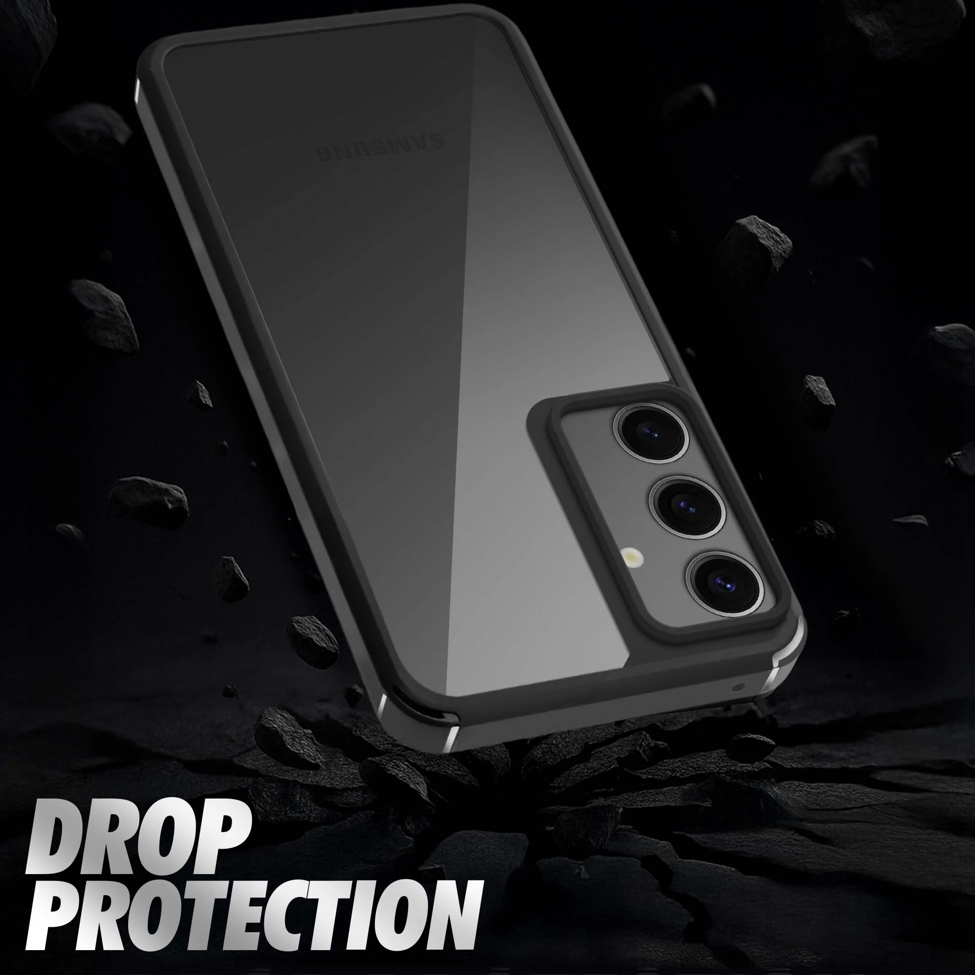 Silicone Frame Transparent Hard Back Cover for Samsung S24 5G - Image 3
