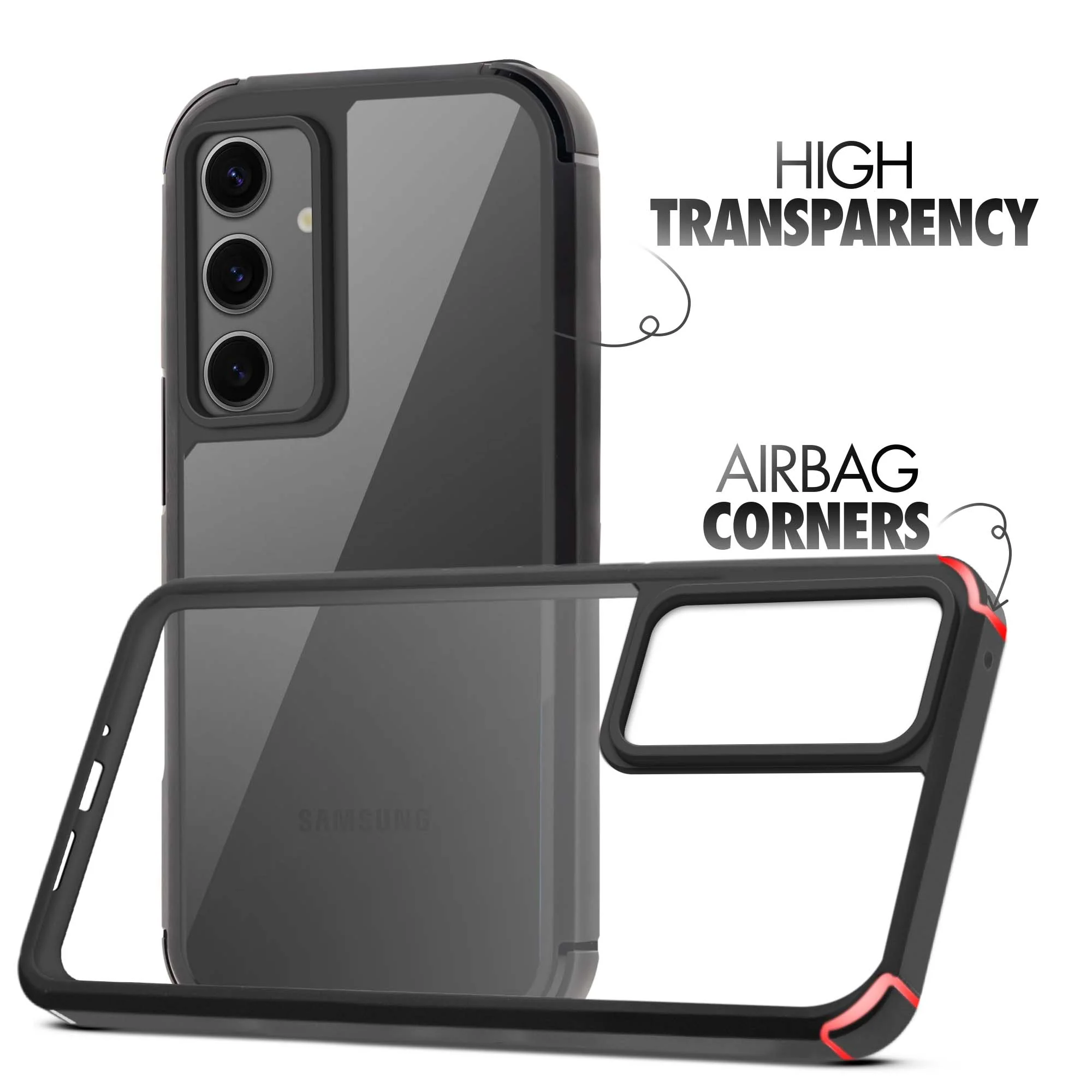 Silicone Frame Transparent Hard Back Cover for Samsung S24 5G - Image 4