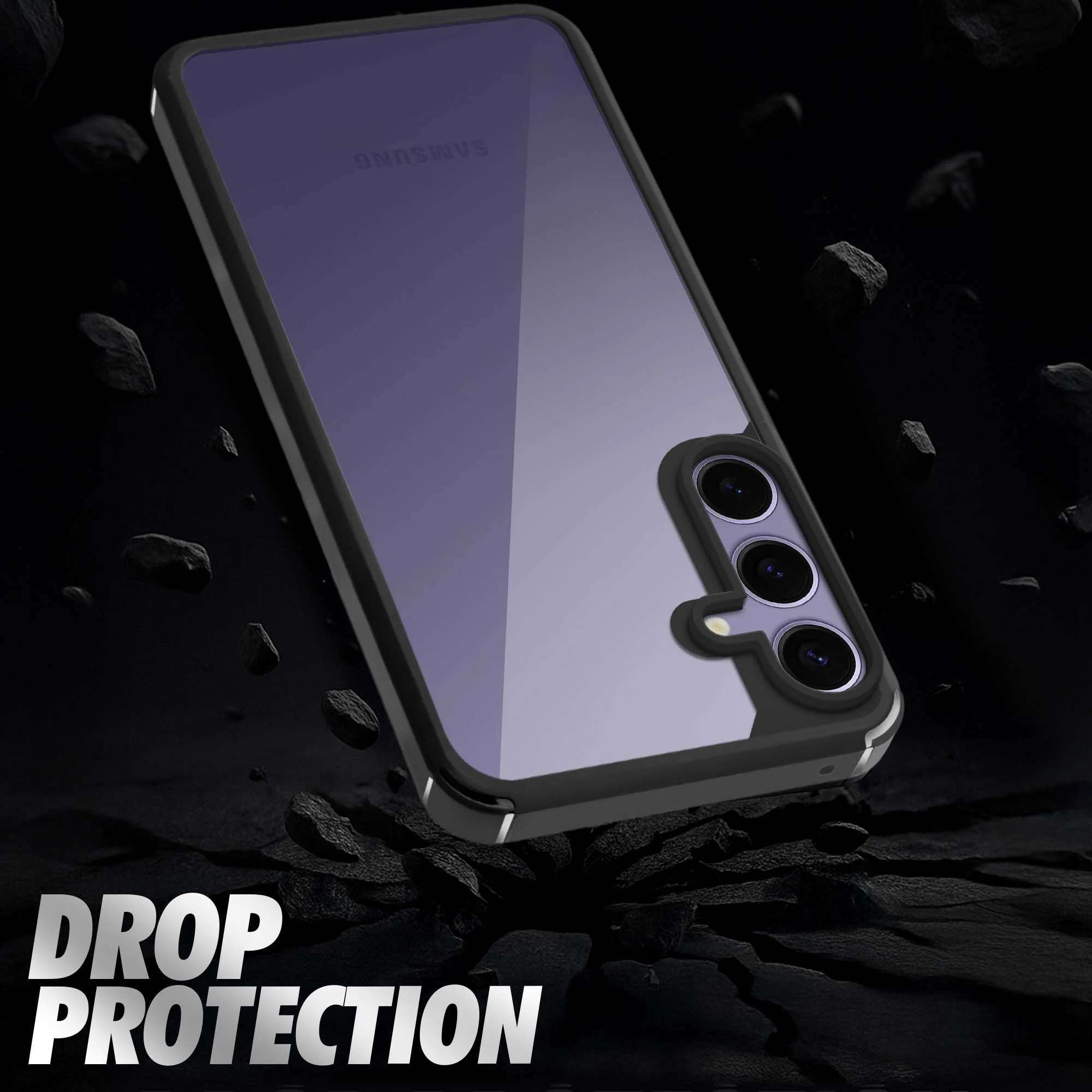 Silicone Frame Transparent Hard Back Cover for Samsung S24 Plus 5G - Image 4
