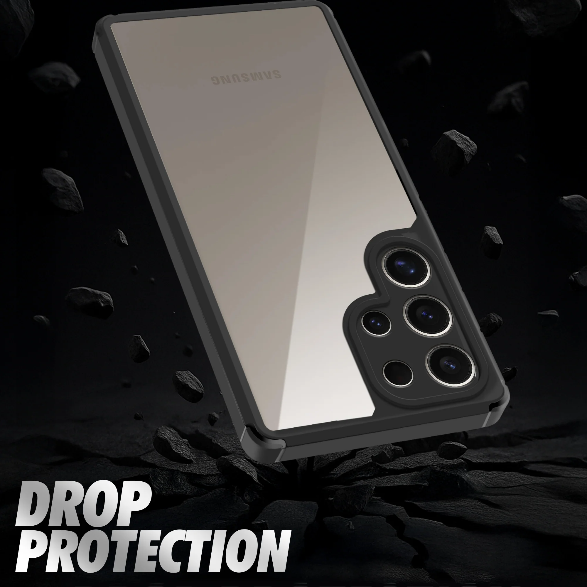 Silicone Frame Transparent Hard Back Cover for Samsung S24 Ultra 5G - Image 5