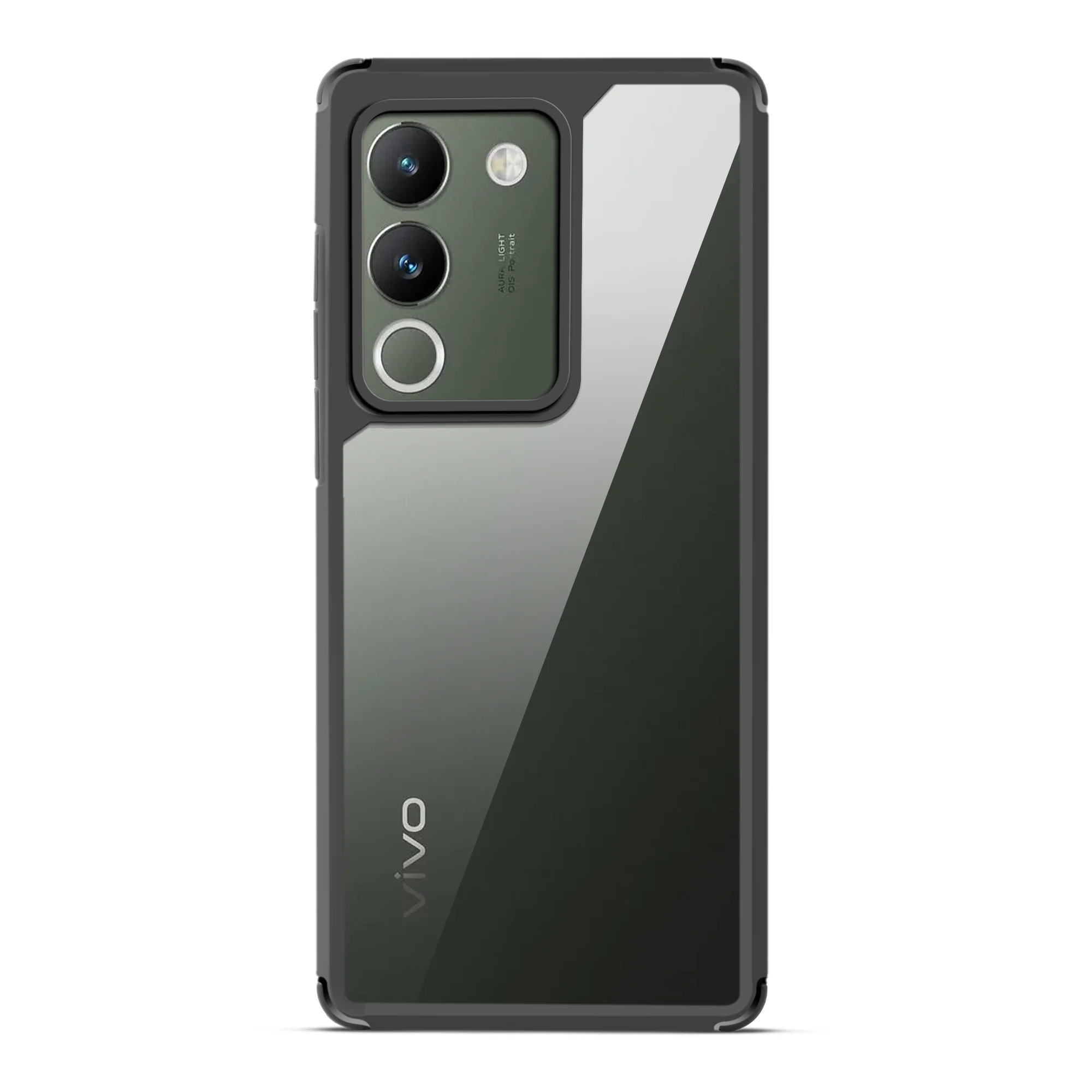 Silicone Frame Transparent Hard Back Cover for Vivo Y200 5G - Image 4