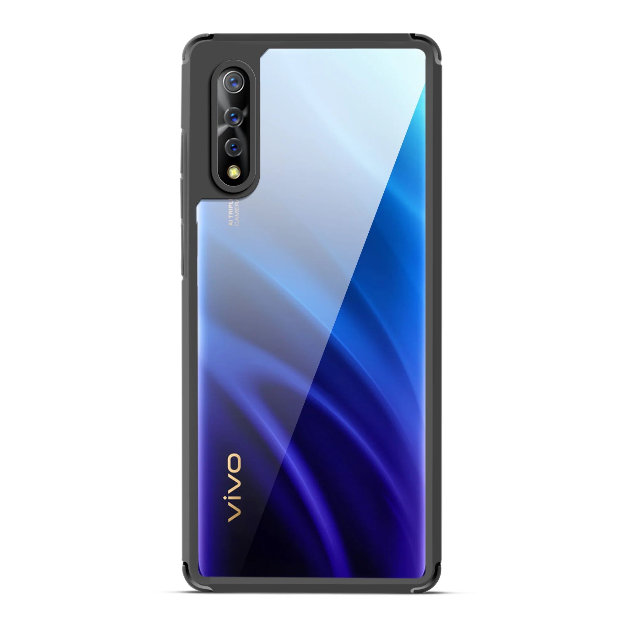 Silicone Frame Transparent Hard Back Cover for Vivo Z1x - Image 4
