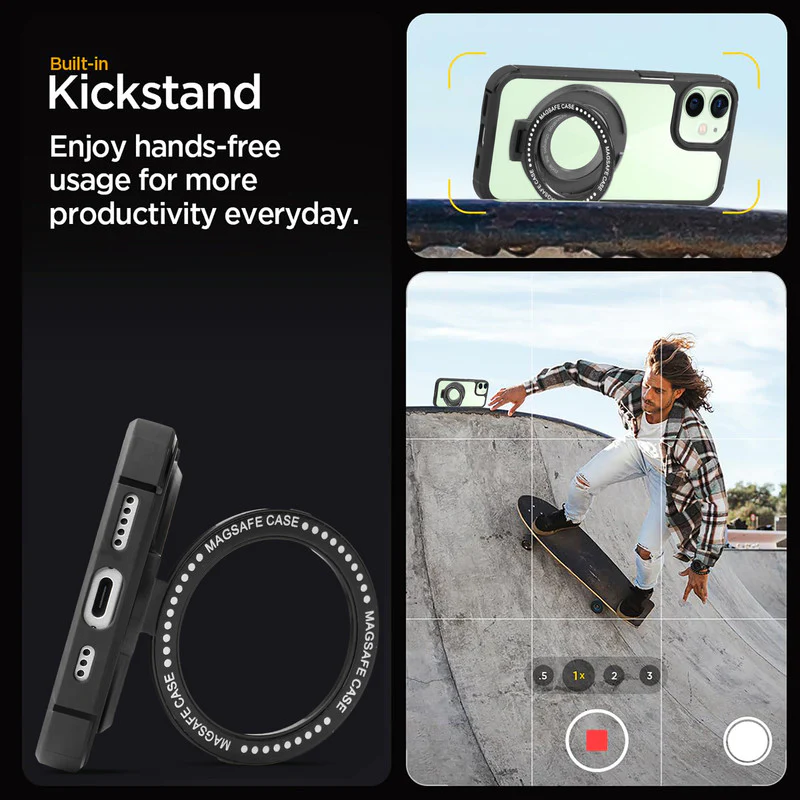 Silicone Grip Clear Case Ring Holder Kickstand For Apple iPhone 11 - Image 4