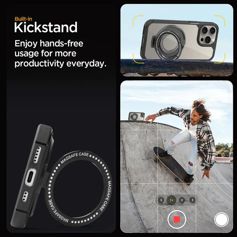 Silicone Grip Clear Case Ring Holder Kickstand For Apple iPhone 14 Pro Max - Image 4