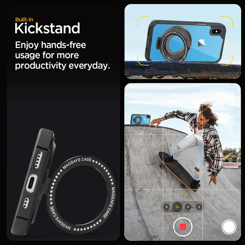 Silicone Grip Clear Case Ring Holder Kickstand For Apple iPhone X - Image 4