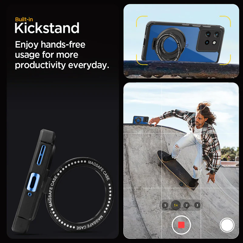 Silicone Grip Clear Case Ring Holder Kickstand For Motorola Moto Edge 50 Neo 5G - Image 5