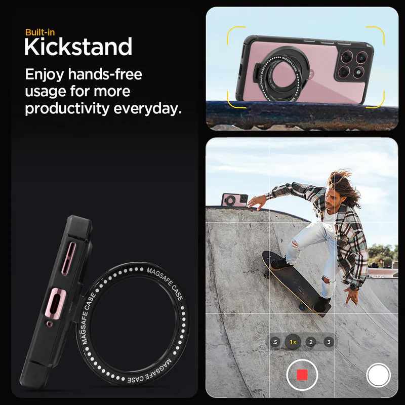 Silicone Grip Clear Case Ring Holder Kickstand For Motorola Moto Edge 60 Fusion 5G - Image 5