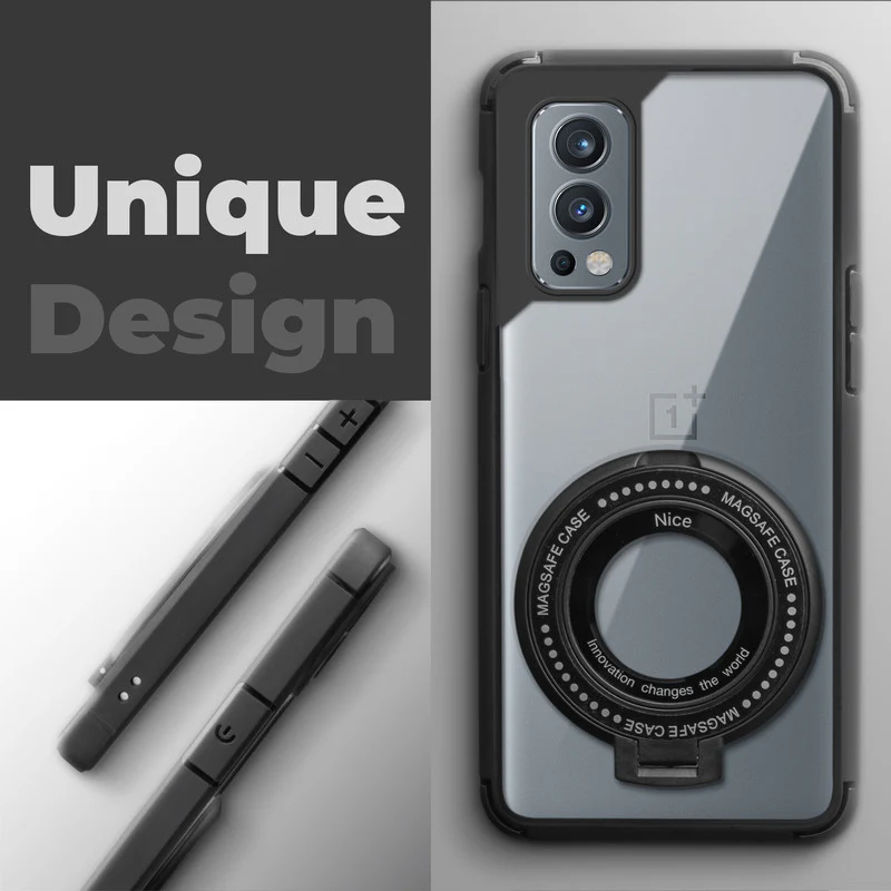 Silicone Grip Clear Case Ring Holder Kickstand For Oneplus Nord 2 5G - Image 4