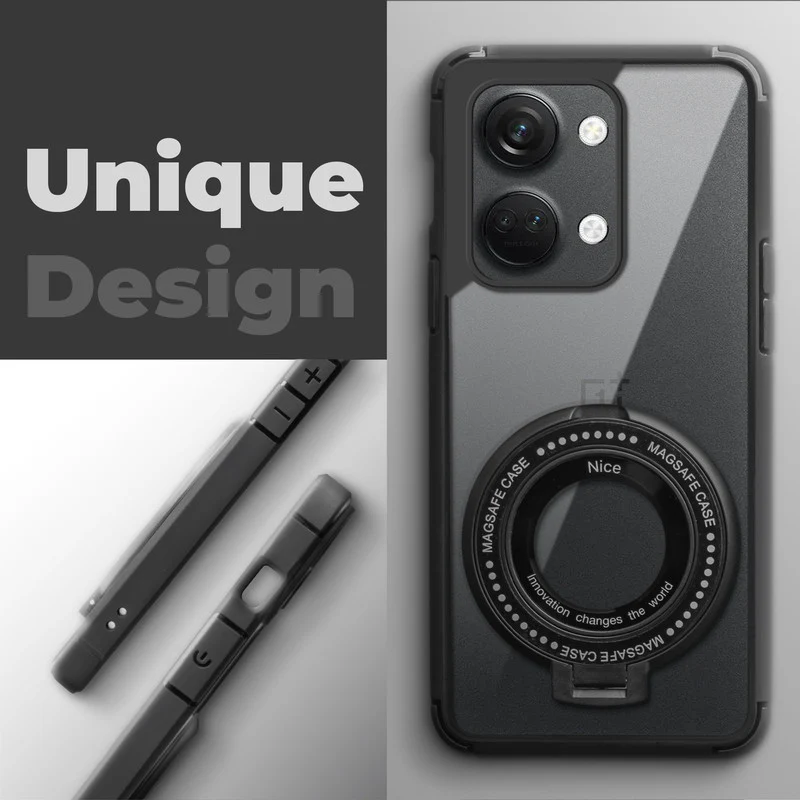 Silicone Grip Clear Case Ring Holder Kickstand For OnePlus Nord 3 5G - Image 3