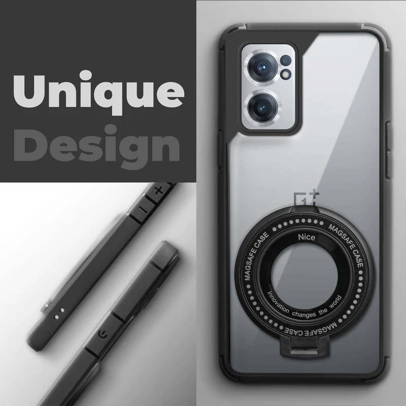 Silicone Grip Clear Case Ring Holder Kickstand For OnePlus Nord CE 2 5G - Image 4