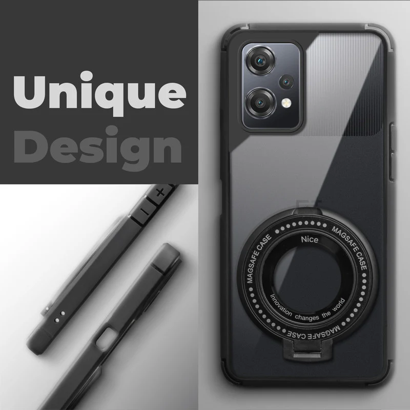 Silicone Grip Clear Case Ring Holder Kickstand For OnePlus Nord CE 2 Lite 5G - Image 3