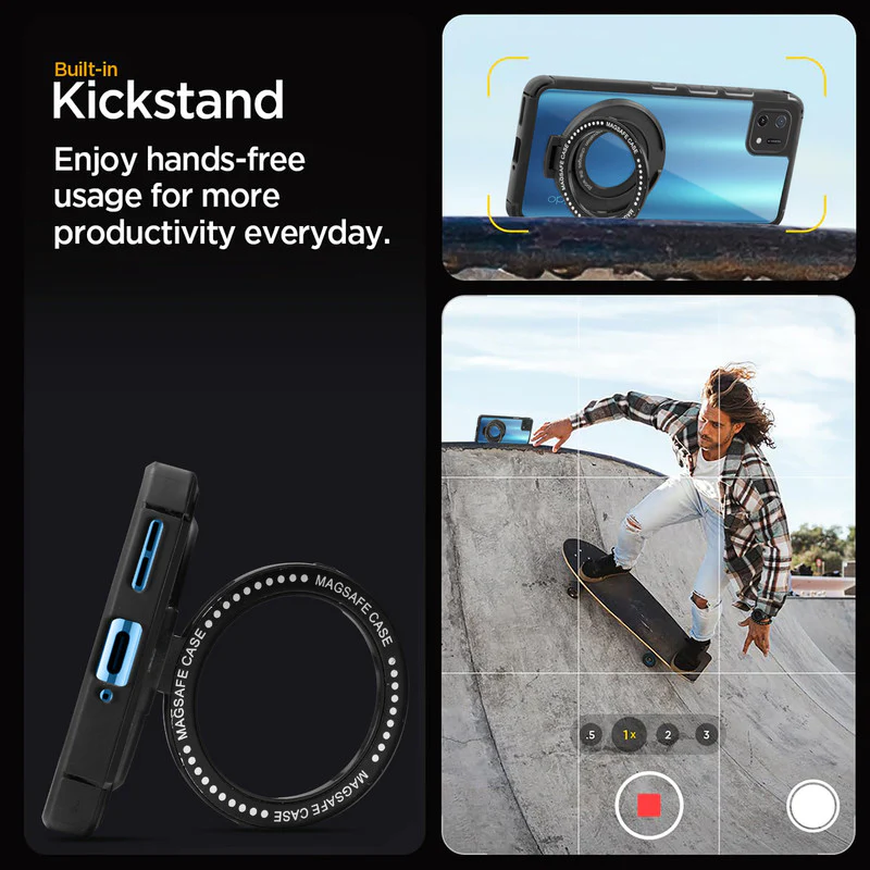 Silicone Grip Clear Case Ring Holder Kickstand For Oppo A16K - Image 5