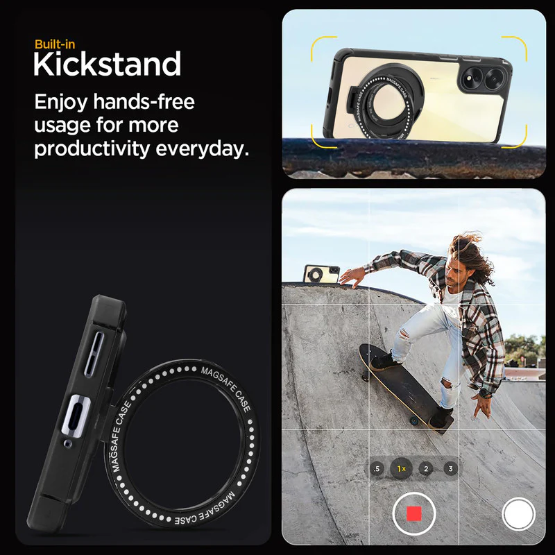 Silicone Grip Clear Case Ring Holder Kickstand For Oppo A38 4G - Image 5