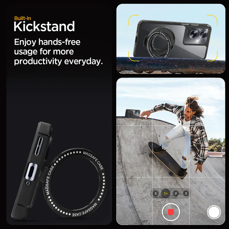 Silicone Grip Clear Case Ring Holder Kickstand For Oppo A79 5G - Image 4