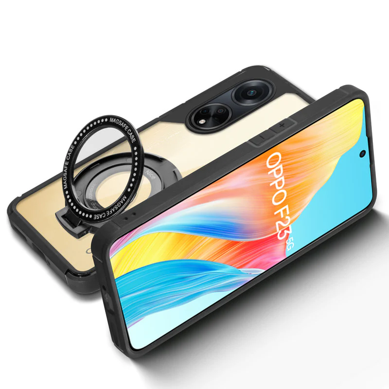 Silicone Grip Clear Case Ring Holder Kickstand For Oppo F23 5G - Image 6