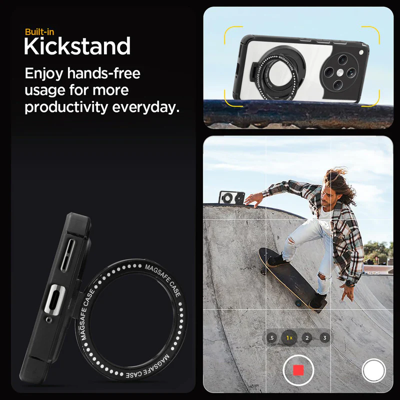 Silicone Grip Clear Case Ring Holder Kickstand For Oppo Find X8 5G - Image 5