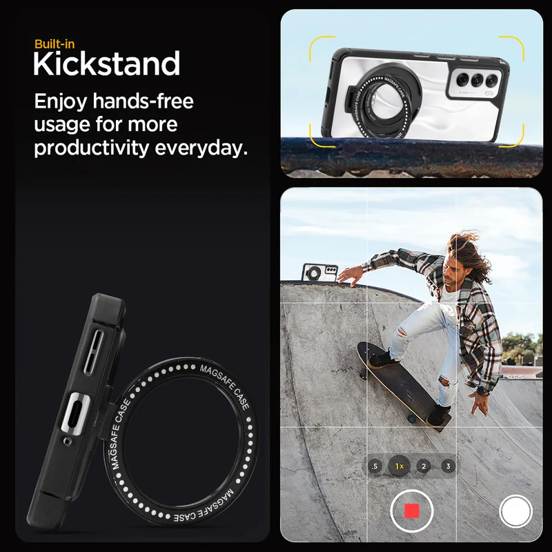 Silicone Grip Clear Case Ring Holder Kickstand For Oppo Reno 12 5G - Image 5