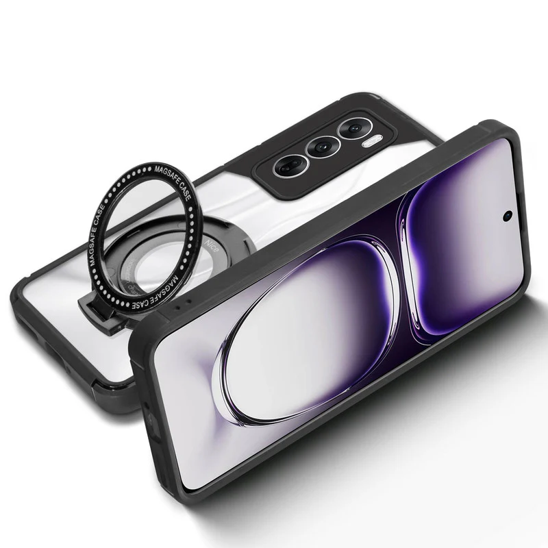 Silicone Grip Clear Case Ring Holder Kickstand For Oppo Reno 12 Pro 5G - Image 6