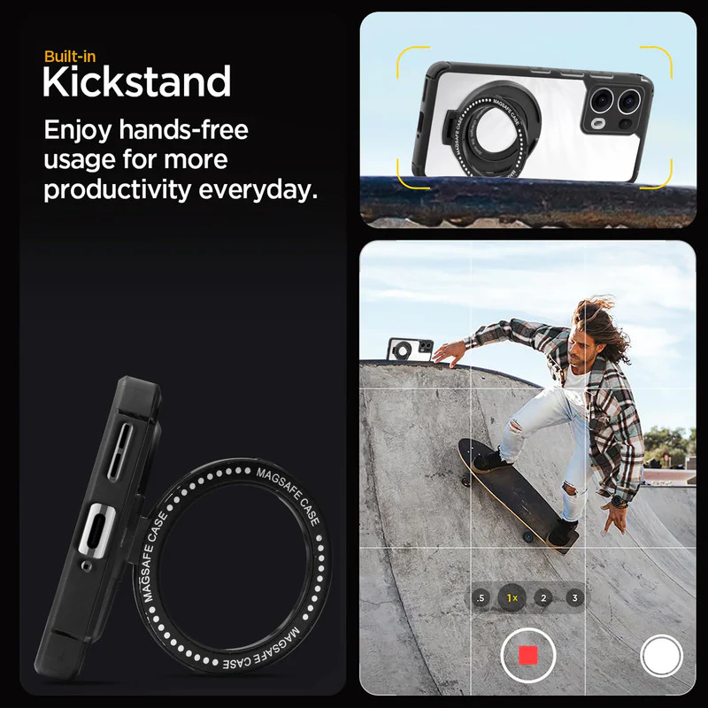 Silicone Grip Clear Case Ring Holder Kickstand For Oppo Reno 13 Pro 5G - Image 5