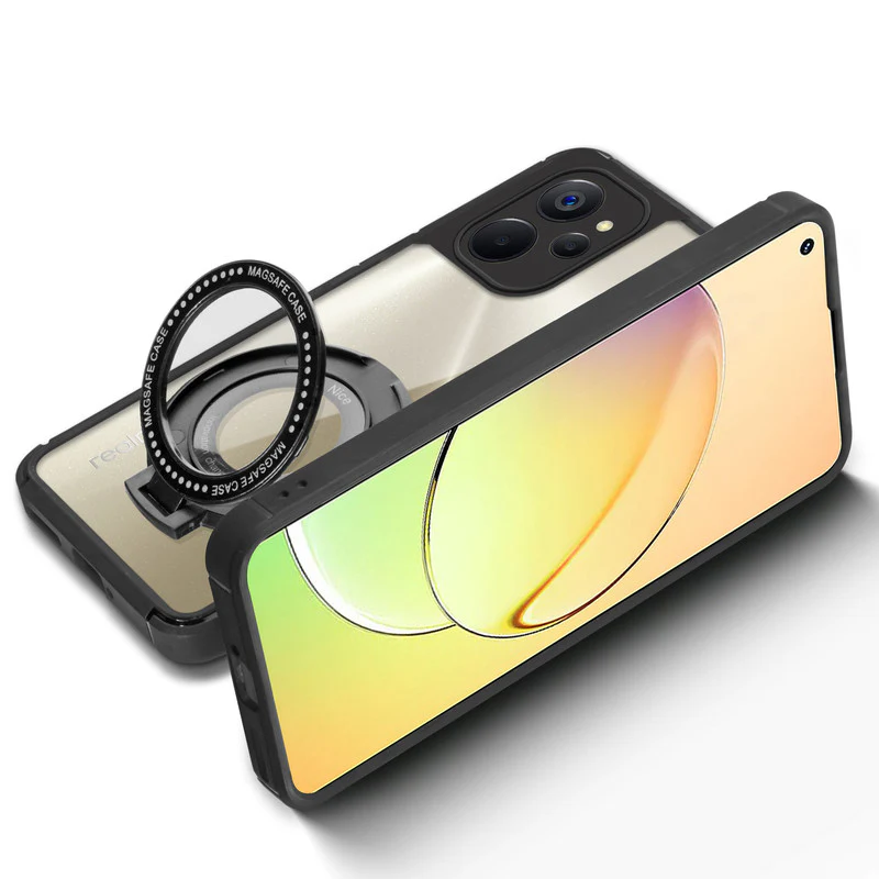 Silicone Grip Clear Case Ring Holder Kickstand For Realme 10 5G - Image 6