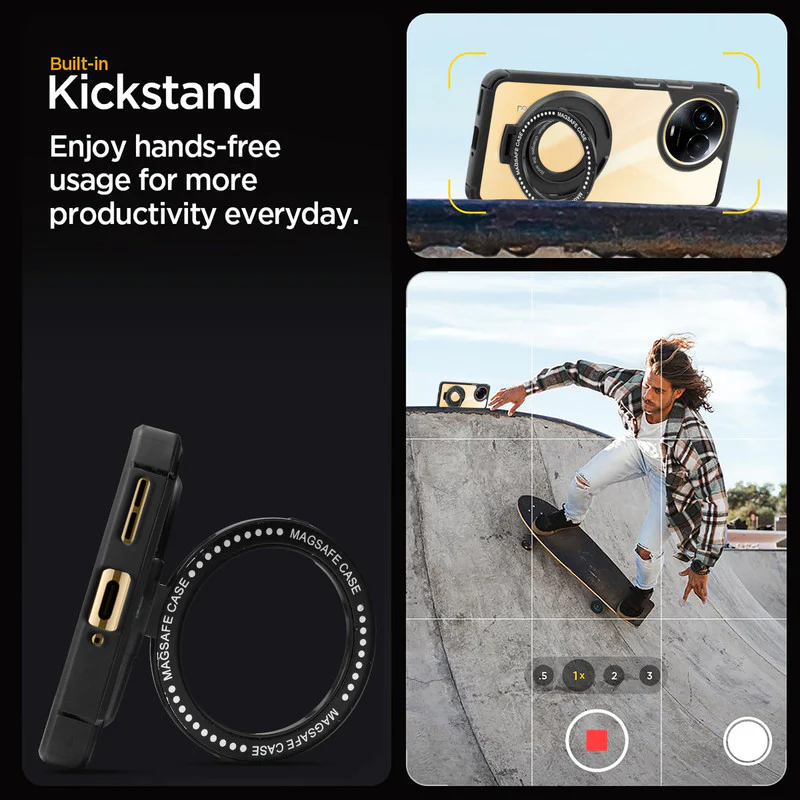 Silicone Grip Clear Case Ring Holder Kickstand For Realme 11 5G - Image 5