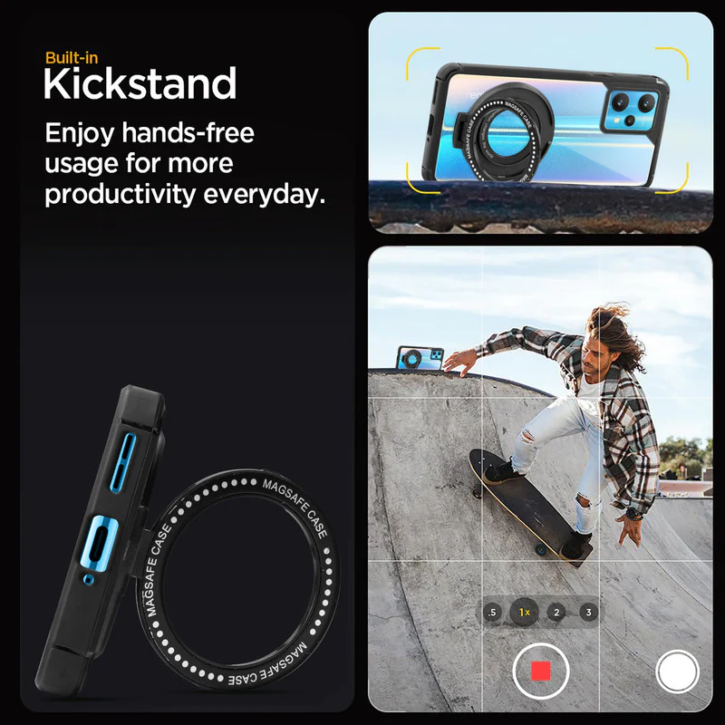 Silicone Grip Clear Case Ring Holder Kickstand For Realme 9 Pro 5G - Image 4
