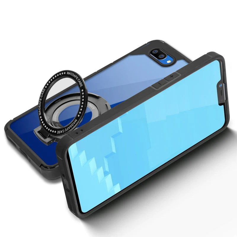 Silicone Grip Clear Case Ring Holder Kickstand For Realme C1 - Image 6