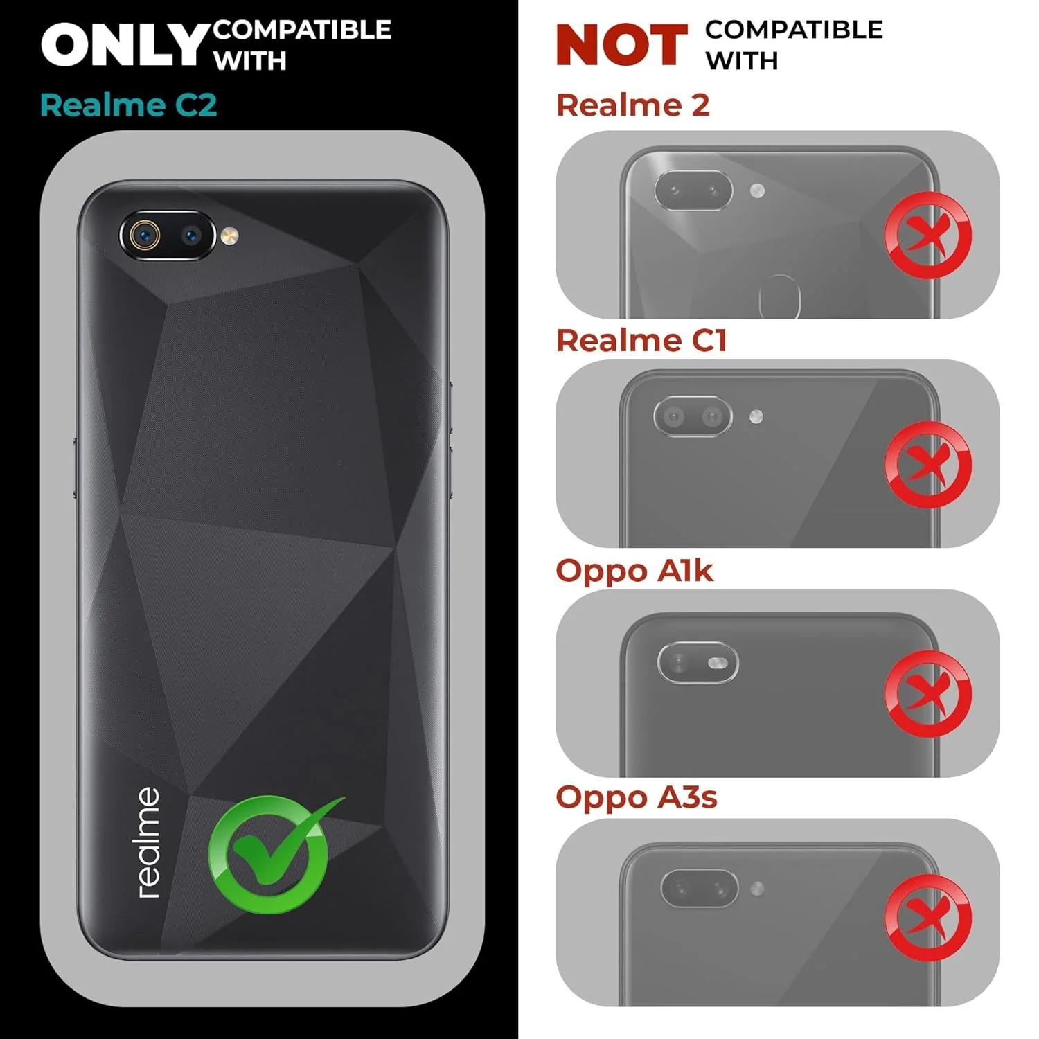 Silicone Grip Clear Case Ring Holder Kickstand For Realme C2 - Image 2