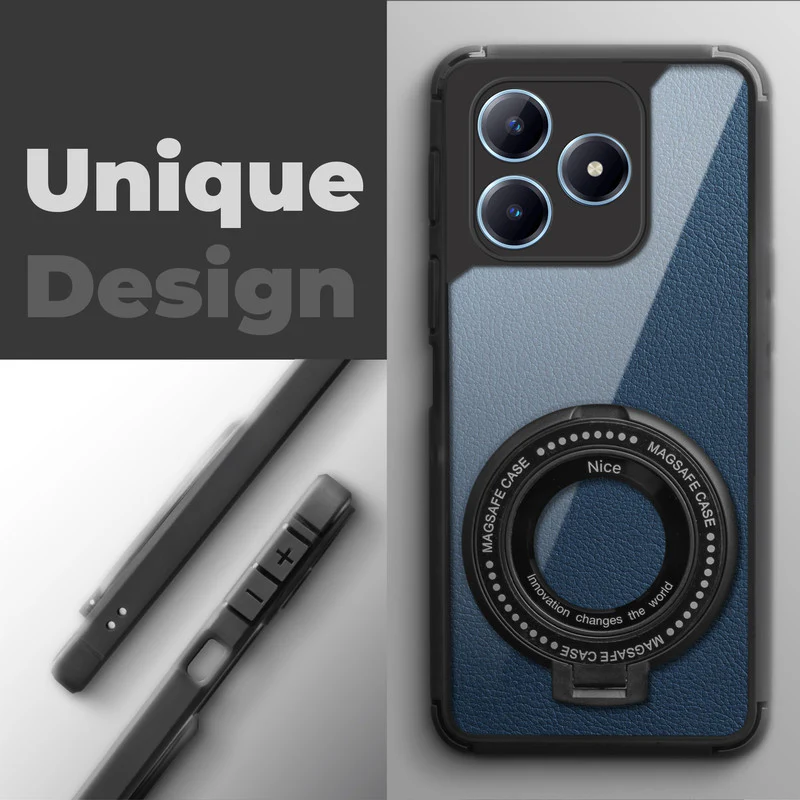 Silicone Grip Clear Case Ring Holder Kickstand For Realme Narzo N63 - Image 4