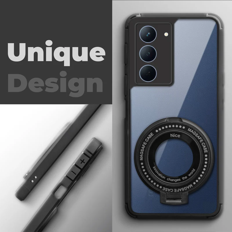 Silicone Grip Clear Case Ring Holder Kickstand For Realme P3x 5G - Image 4