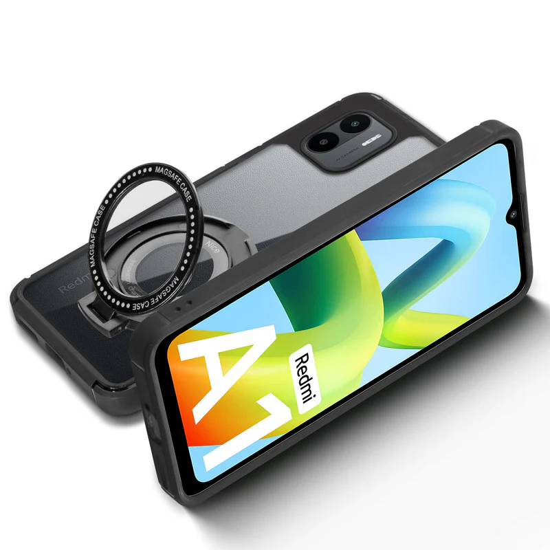 Silicone Grip Clear Case Ring Holder Kickstand For Redmi A1 2022 - Image 6